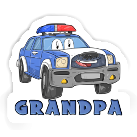 Grandpa Sticker Police Car Image