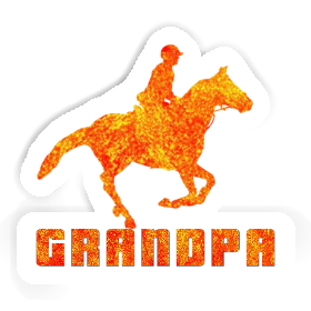 Sticker Horse Rider Grandpa Image