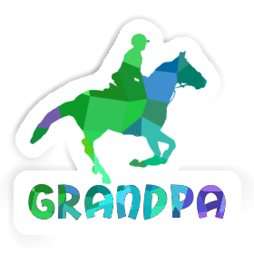 Sticker Grandpa Horse Rider Image