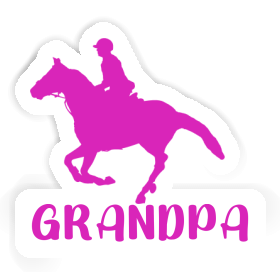 Sticker Horse Rider Grandpa Image