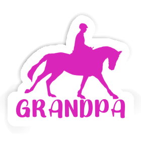 Sticker Grandpa Horse Rider Image