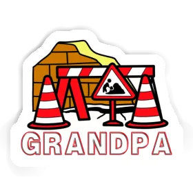 Road Construction Sticker Grandpa Image