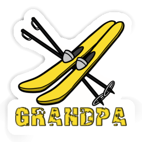 Grandpa Sticker Ski Image