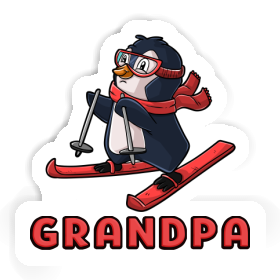 Sticker Grandpa Skier Image