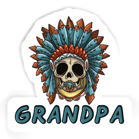 Grandpa Sticker Baby-Skull Image