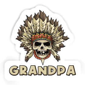 Grandpa Sticker Kids Skull Image