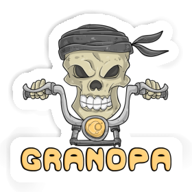 Sticker Grandpa Motorbike Rider Image