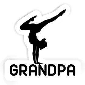 Grandpa Sticker Yoga Woman Image