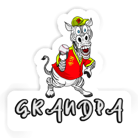 Sticker Zebra Grandpa Image