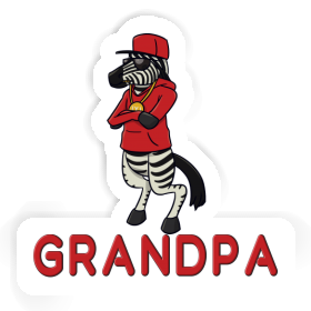 Sticker Grandpa Zebra Image