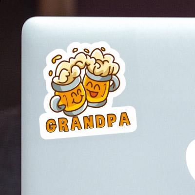 Sticker Grandpa Beer Laptop Image