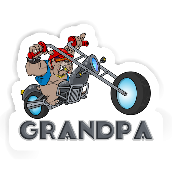 Biker Autocollant Grandpa Image