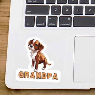 Sticker Grandpa Boxer Dog Notebook Image