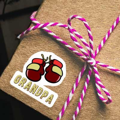 Boxing Glove Sticker Grandpa Laptop Image