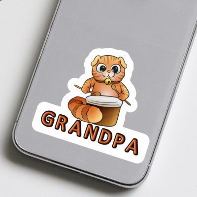 Autocollant Grandpa Chat-tambour Notebook Image