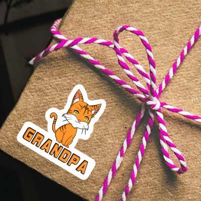 Autocollant Chat Grandpa Gift package Image