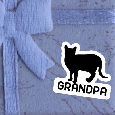 Sticker Cat Grandpa Laptop Image