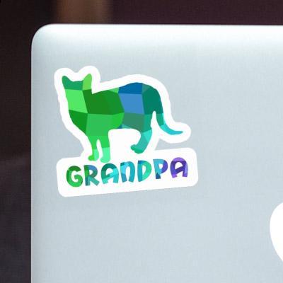 Grandpa Autocollant Chat Laptop Image