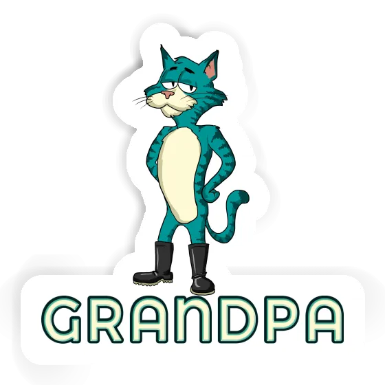 Autocollant Grandpa Chat Laptop Image