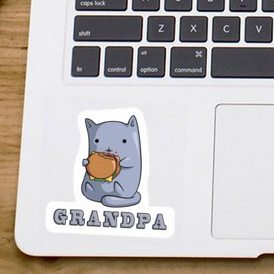 Aufkleber Grandpa Katze Notebook Image