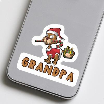 Sticker Grandpa Weihnachtskatze Gift package Image