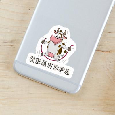 Autocollant Vache Grandpa Notebook Image