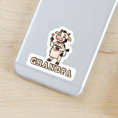 Grandpa Autocollant Vache Laptop Image