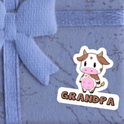 Sticker Cow Grandpa Notebook Image