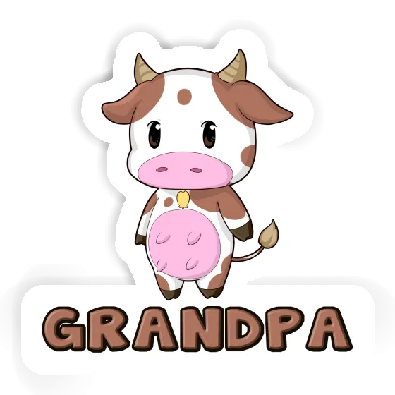 Sticker Cow Grandpa Gift package Image