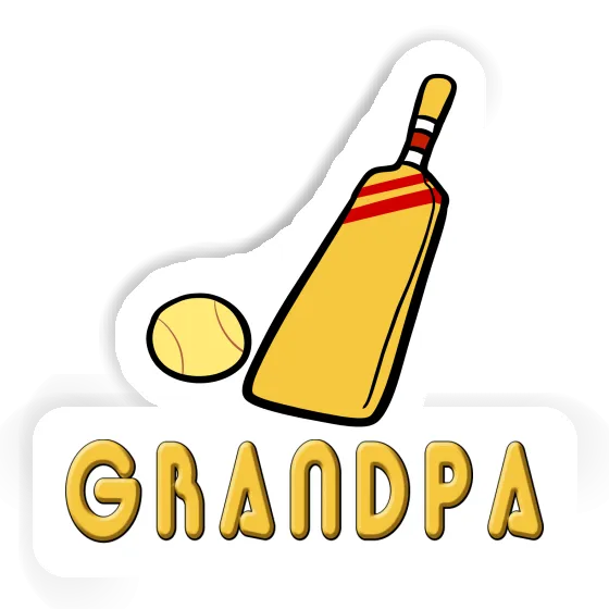 Autocollant Maillet de cricket Grandpa Image