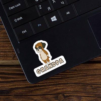 Boxer Sticker Grandpa Laptop Image