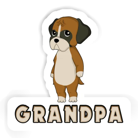 Autocollant Boxer Grandpa Gift package Image