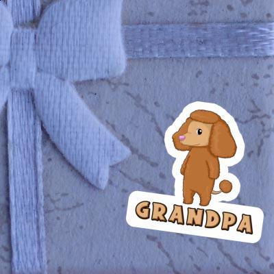 Autocollant Caniche Grandpa Gift package Image