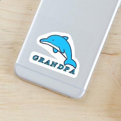 Sticker Delphin Grandpa Gift package Image