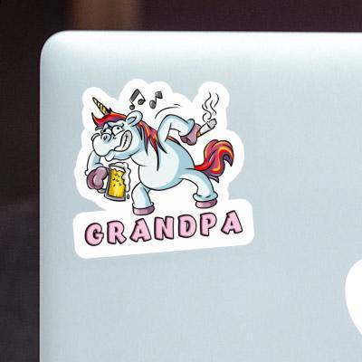 Aufkleber Grandpa Einhorn Laptop Image