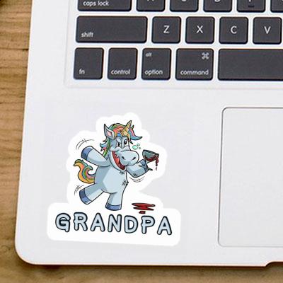 Sticker Grandpa Unicorn Image