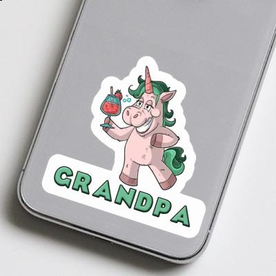 Licorne festive Autocollant Grandpa Gift package Image