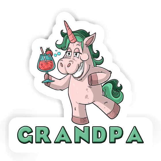 Licorne festive Autocollant Grandpa Laptop Image