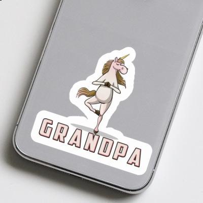 Einhorn Aufkleber Grandpa Laptop Image