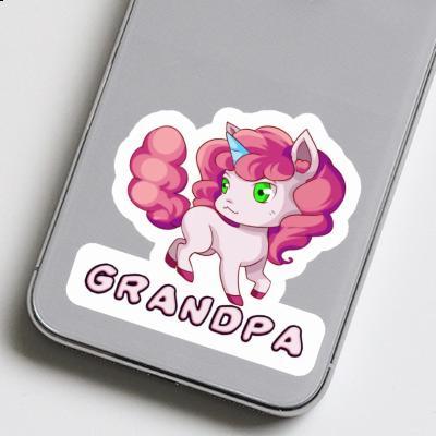 Grandpa Autocollant Licorne Notebook Image