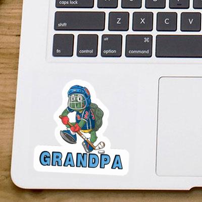 Aufkleber Grandpa Hockeyspieler Laptop Image