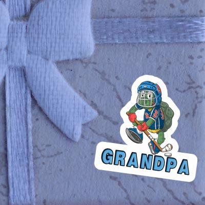 Grandpa Autocollant Joueur de hockey Gift package Image