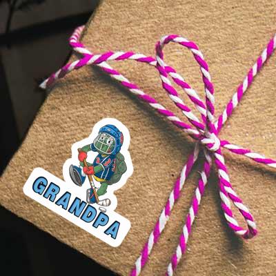 Sticker Grandpa Hockey Player Gift package Image