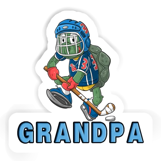 Grandpa Autocollant Joueur de hockey Gift package Image