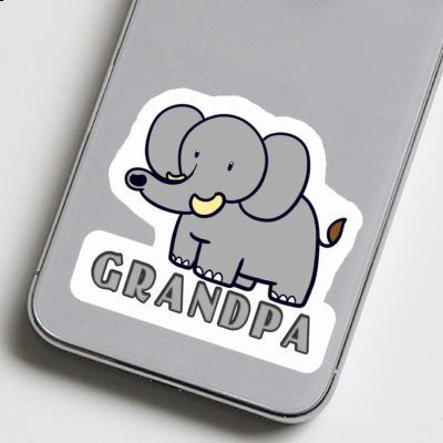 Éléphant Autocollant Grandpa Image