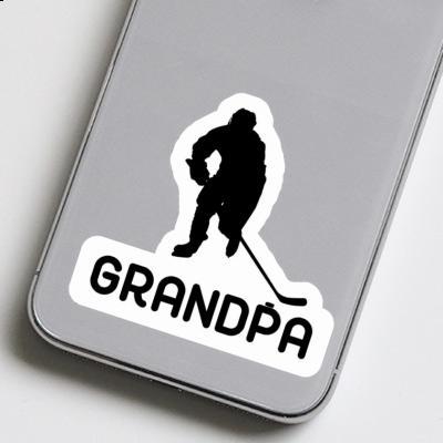 Joueur de hockey Autocollant Grandpa Image