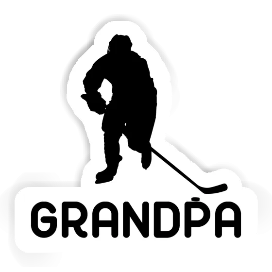 Joueur de hockey Autocollant Grandpa Laptop Image