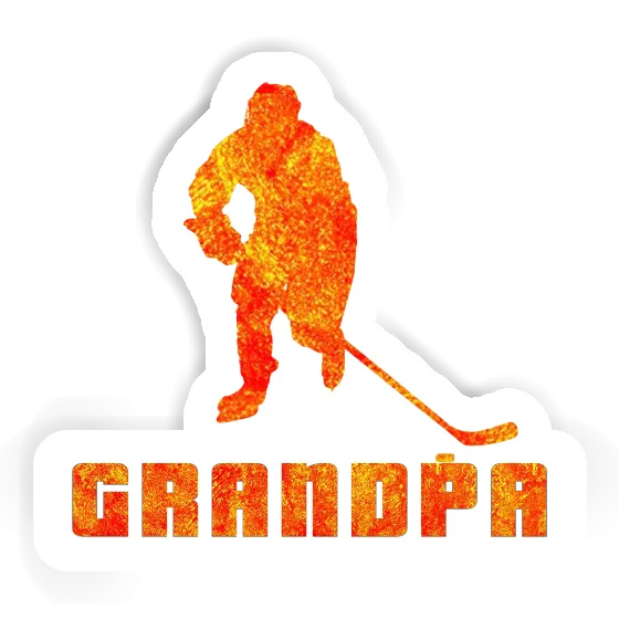 Autocollant Grandpa Joueur de hockey Image