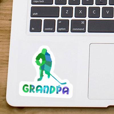 Hockey Player Sticker Grandpa Gift package Image