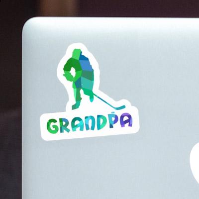 Joueur de hockey Autocollant Grandpa Notebook Image